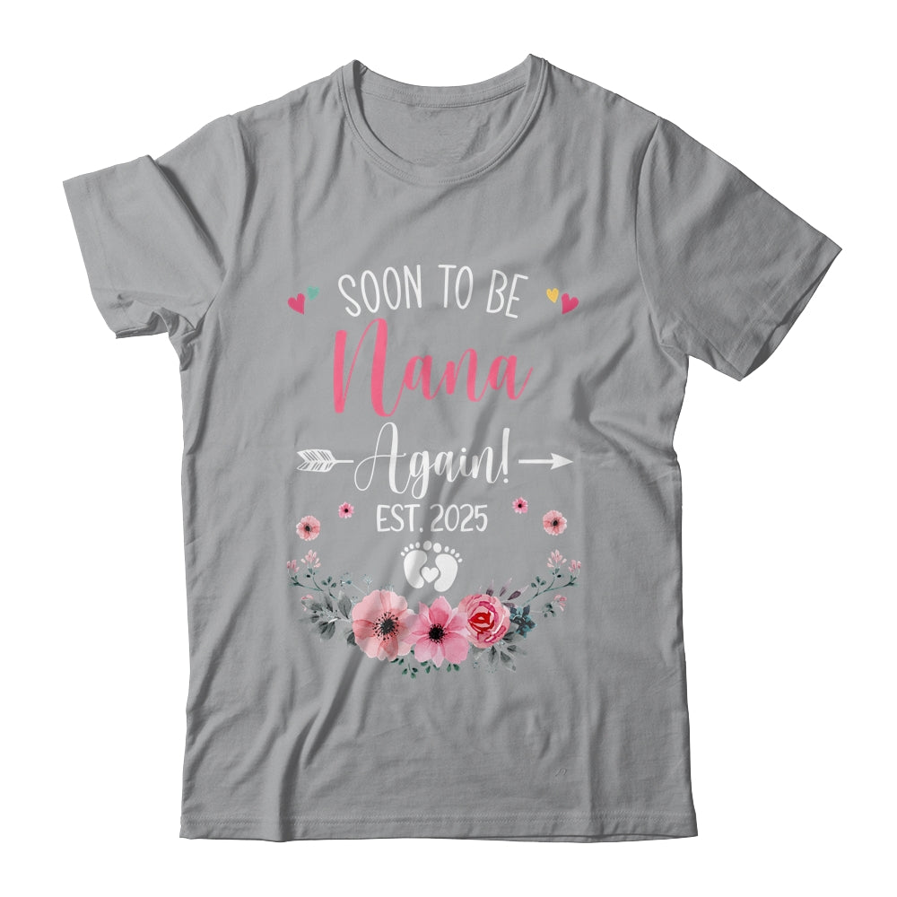 Soon To Be Nana Again Est 2025 Mothers Day Shirt & Tank Top | siriusteestore