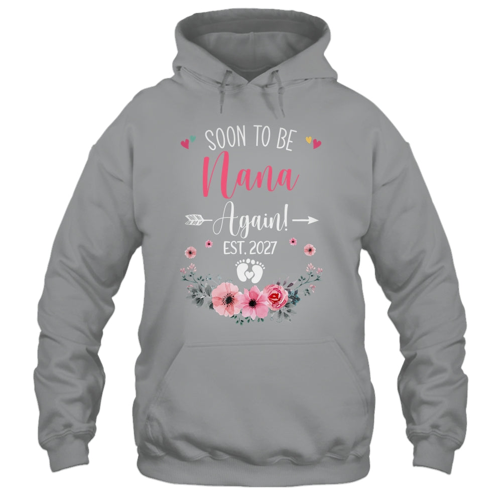 Soon To Be Nana Again Est 2027 Mothers Day Shirt & Tank Top | siriusteestore