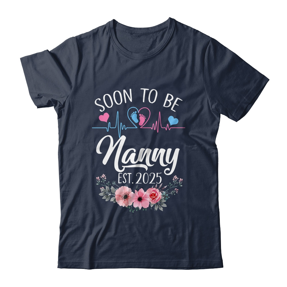 Soon To Be Nanny 2025 First Time Pregnancy Announcement Shirt & Tank Top | siriusteestore