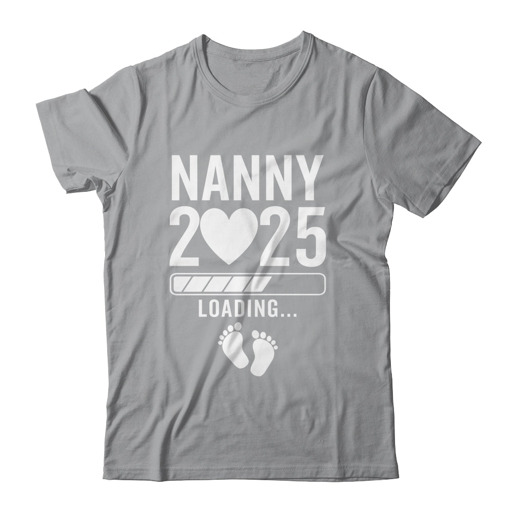Soon To Be Nanny 2025 Pregnancy Announcement Loading Shirt & Tank Top | siriusteestore