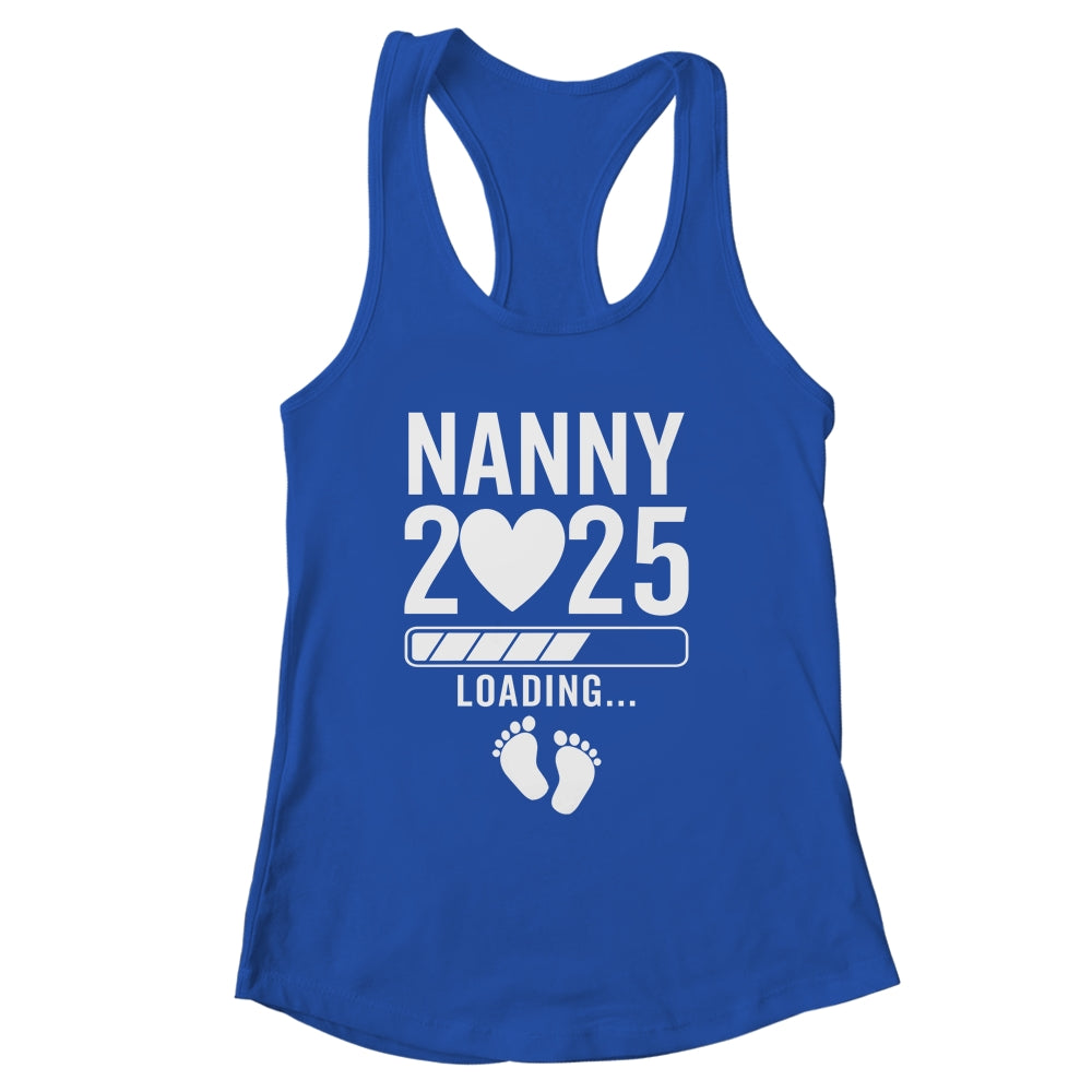 Soon To Be Nanny 2025 Pregnancy Announcement Loading Shirt & Tank Top | siriusteestore