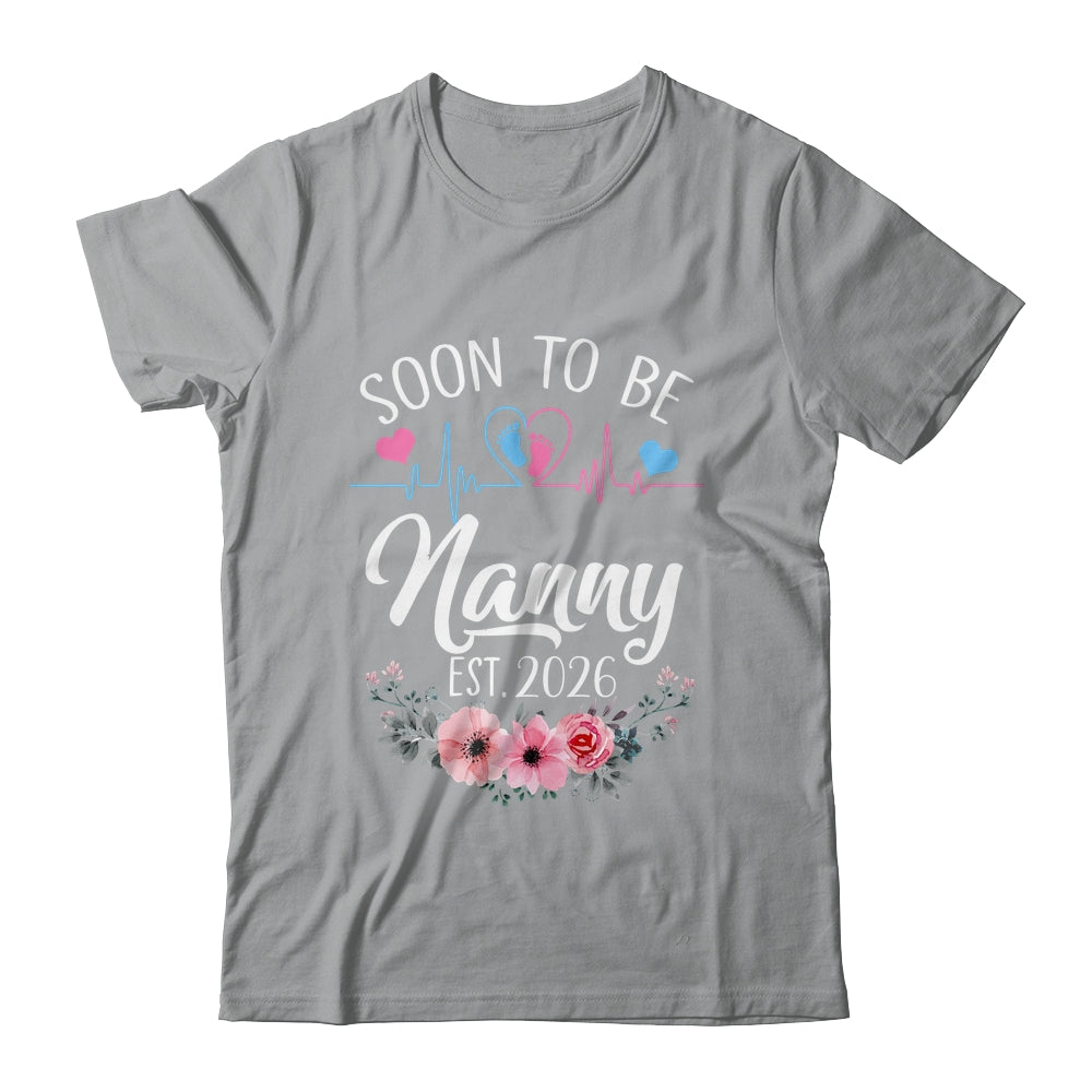 Soon To Be Nanny 2026 First Time Pregnancy Announcement Shirt & Tank Top | siriusteestore