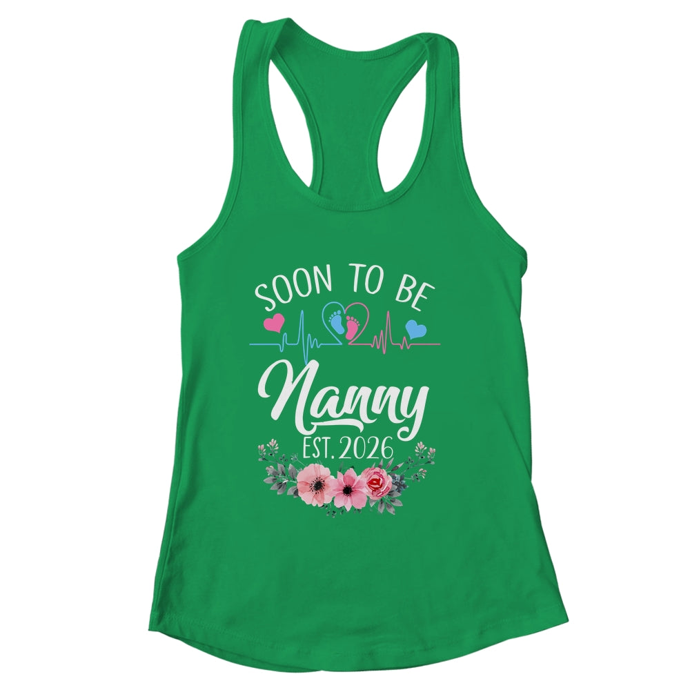 Soon To Be Nanny 2026 First Time Pregnancy Announcement Shirt & Tank Top | siriusteestore