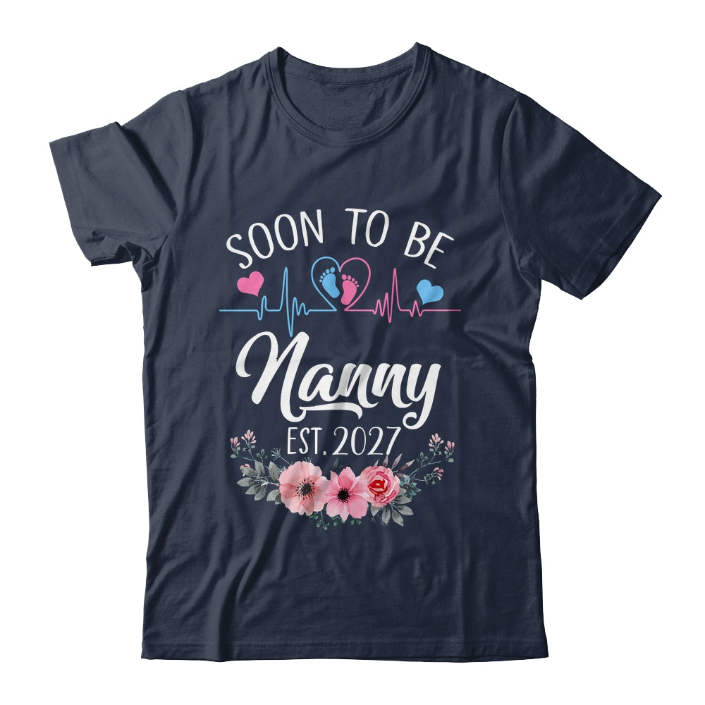 Soon To Be Nanny 2027 First Time Pregnancy Announcement Shirt & Tank Top | siriusteestore