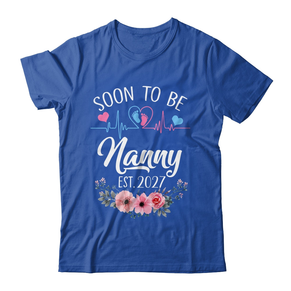 Soon To Be Nanny 2027 First Time Pregnancy Announcement Shirt & Tank Top | siriusteestore