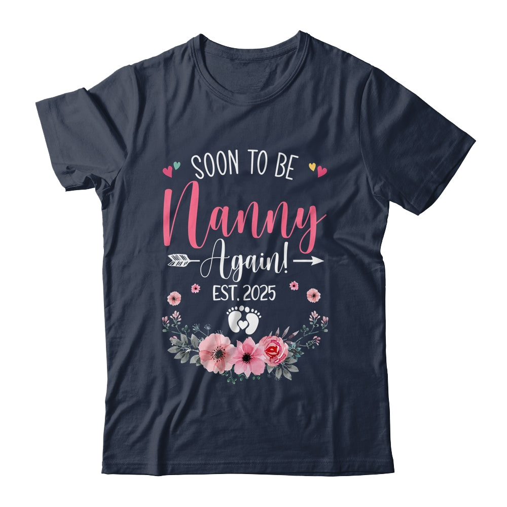 Soon To Be Nanny Again Est 2025 Mothers Day Shirt & Tank Top | siriusteestore