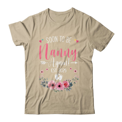 Soon To Be Nanny Again Est 2025 Mothers Day Shirt & Tank Top | siriusteestore
