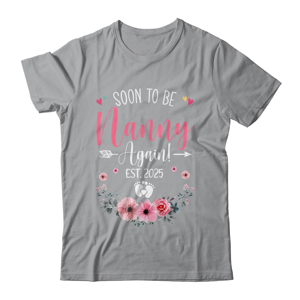 Soon To Be Nanny Again Est 2025 Mothers Day Shirt & Tank Top | siriusteestore