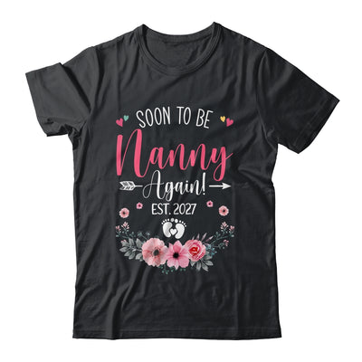 Soon To Be Nanny Again Est 2027 Mothers Day Shirt & Tank Top | siriusteestore