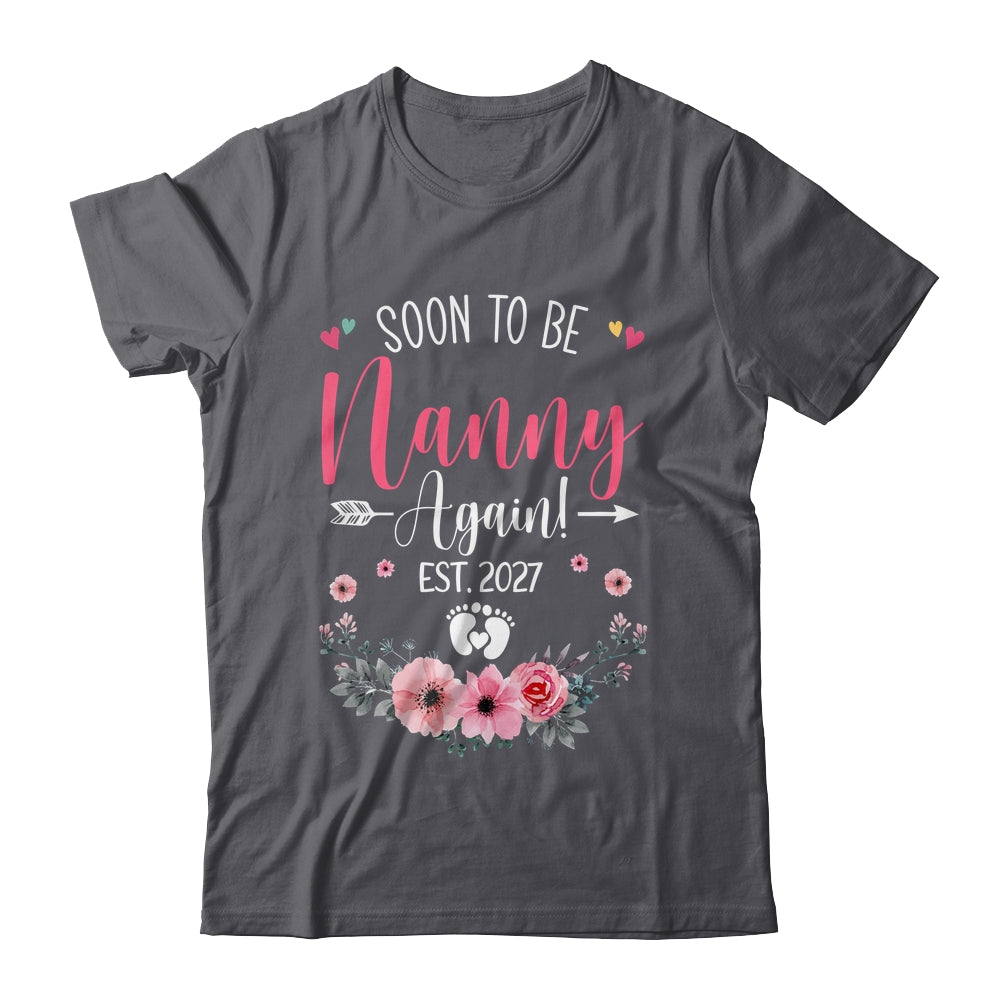 Soon To Be Nanny Again Est 2027 Mothers Day Shirt & Tank Top | siriusteestore