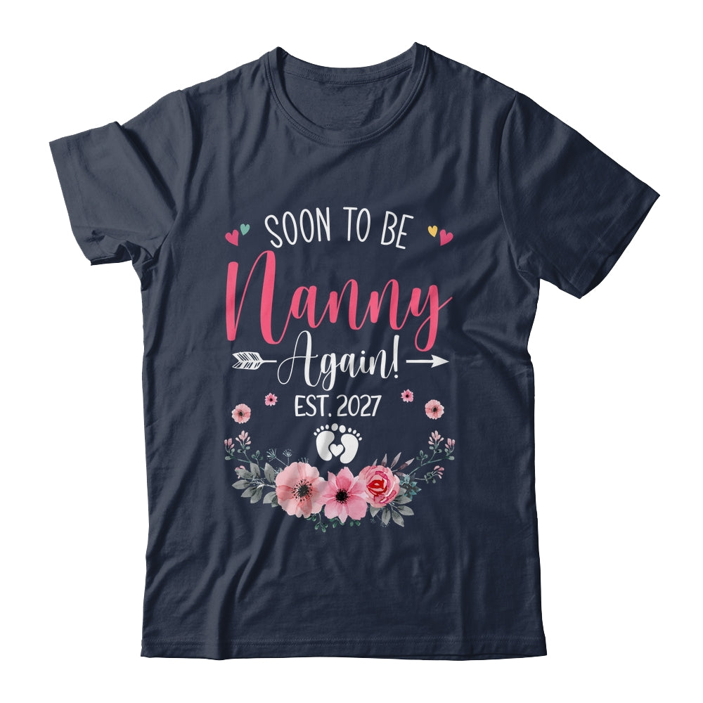 Soon To Be Nanny Again Est 2027 Mothers Day Shirt & Tank Top | siriusteestore