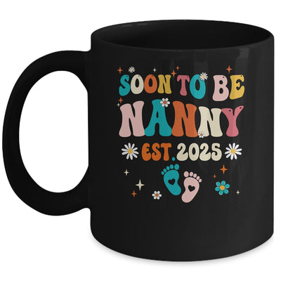 Soon To Be Nanny Est 2025 Pregnancy Announcement Groovy Mug | siriusteestore