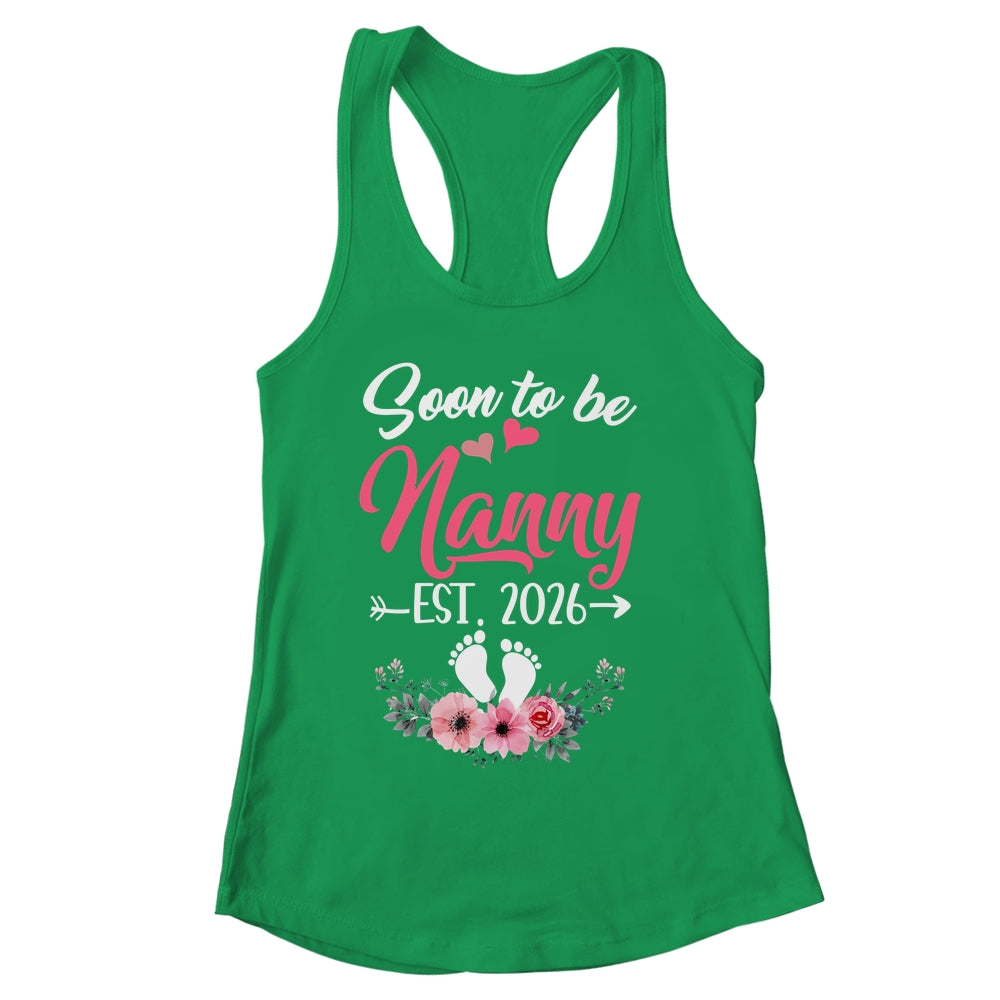 Soon To Be Nanny Est 2026 Mothers Day First Time Nanny Shirt & Tank Top | siriusteestore