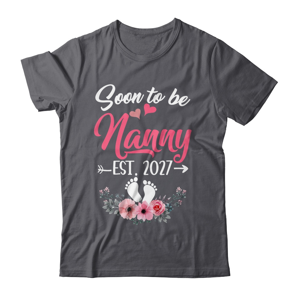 Soon To Be Nanny Est 2027 Mothers Day First Time Nanny Shirt & Tank Top | siriusteestore