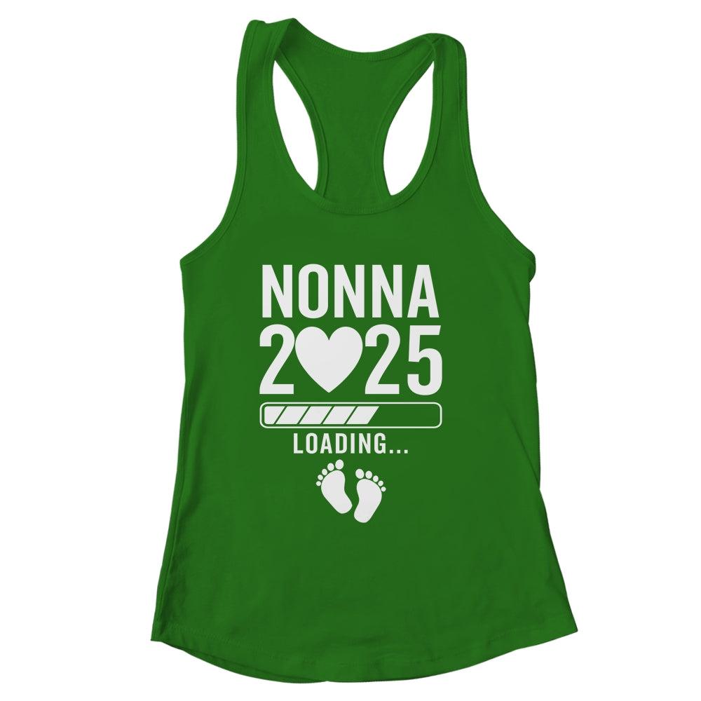 Soon To Be Nonna 2025 Pregnancy Announcement Loading Shirt & Tank Top | siriusteestore