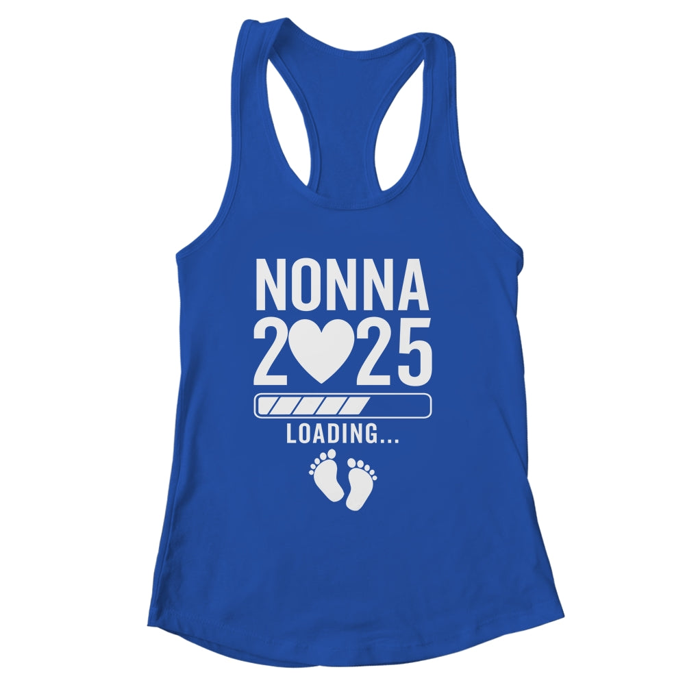 Soon To Be Nonna 2025 Pregnancy Announcement Loading Shirt & Tank Top | siriusteestore