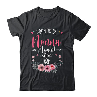 Soon To Be Nonna Again Est 2027 Mothers Day Shirt & Tank Top | siriusteestore