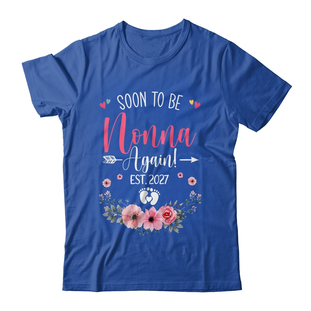 Soon To Be Nonna Again Est 2027 Mothers Day Shirt & Tank Top | siriusteestore