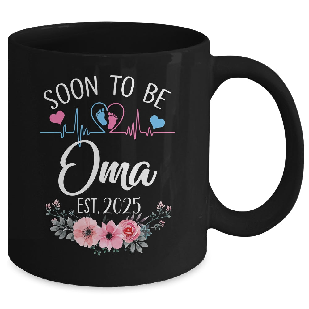 Soon To Be Oma 2025 First Time Pregnancy Announcement Mug | siriusteestore