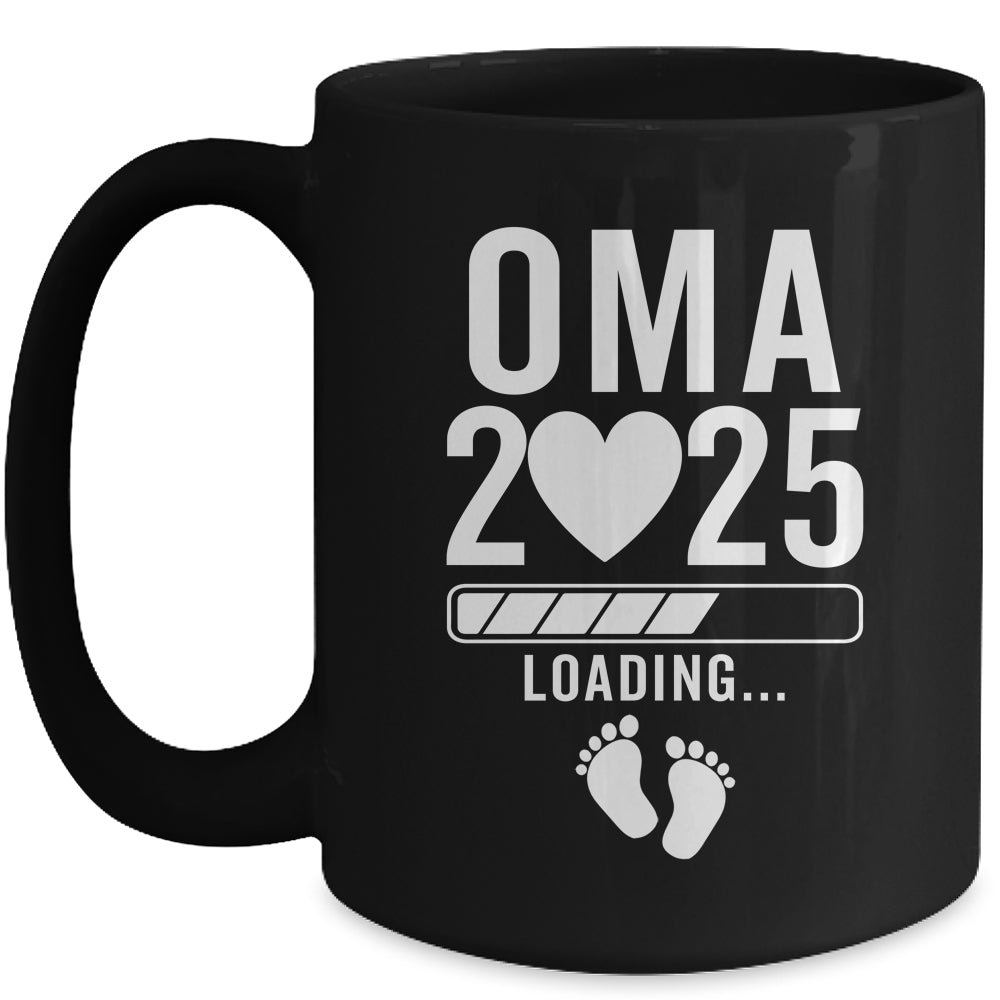 Soon To Be Oma 2025 Pregnancy Announcement Loading Mug | siriusteestore
