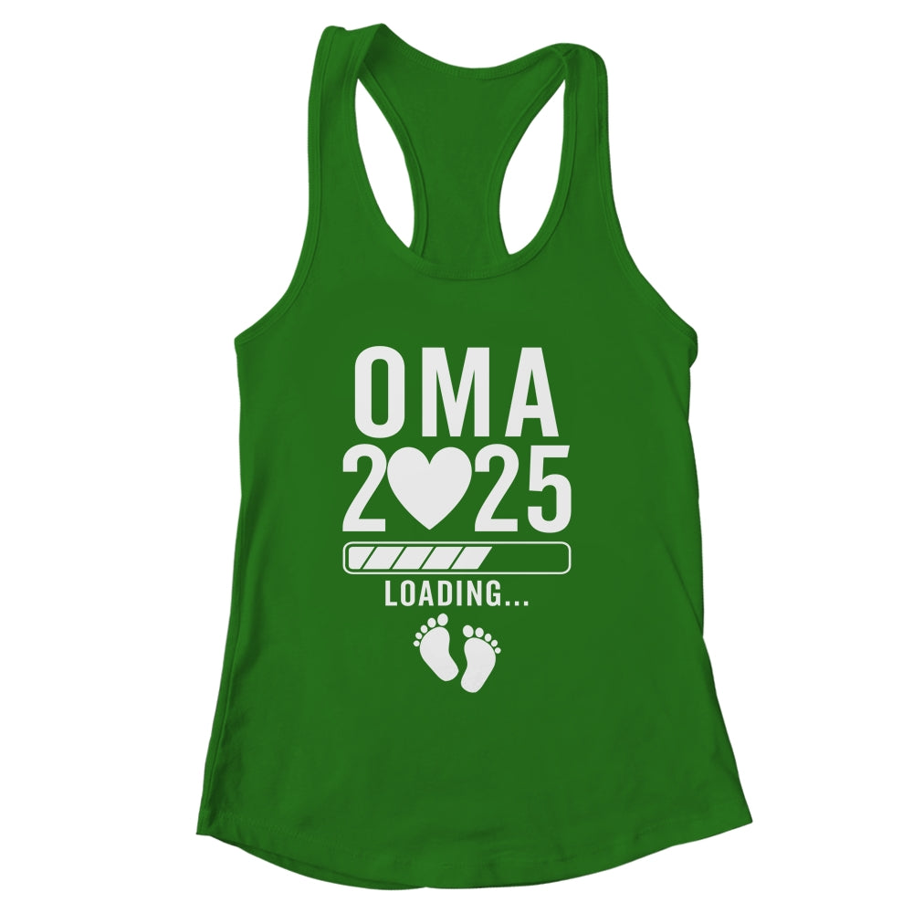 Soon To Be Oma 2025 Pregnancy Announcement Loading Shirt & Tank Top | siriusteestore