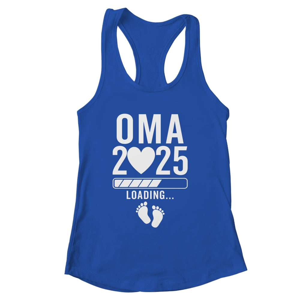 Soon To Be Oma 2025 Pregnancy Announcement Loading Shirt & Tank Top | siriusteestore