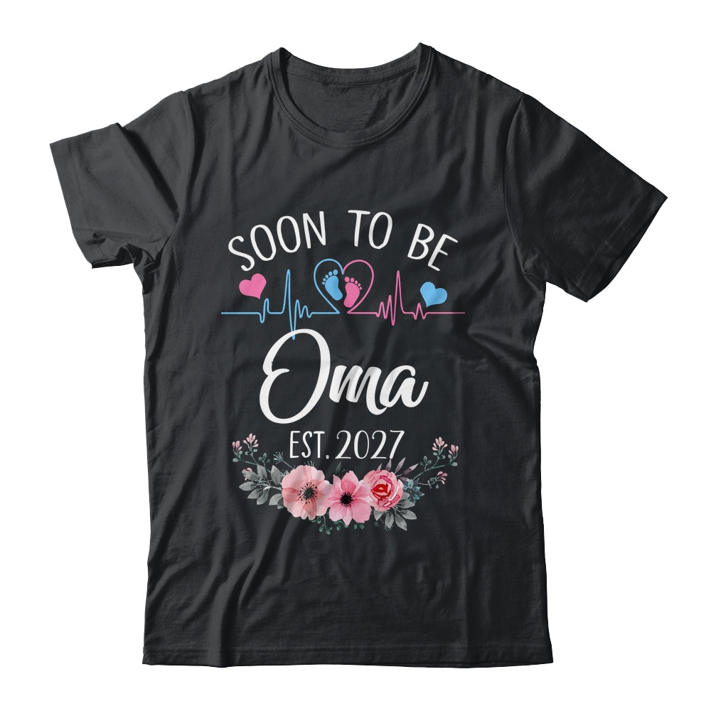 Soon To Be Oma 2027 First Time Pregnancy Announcement Shirt & Tank Top | siriusteestore