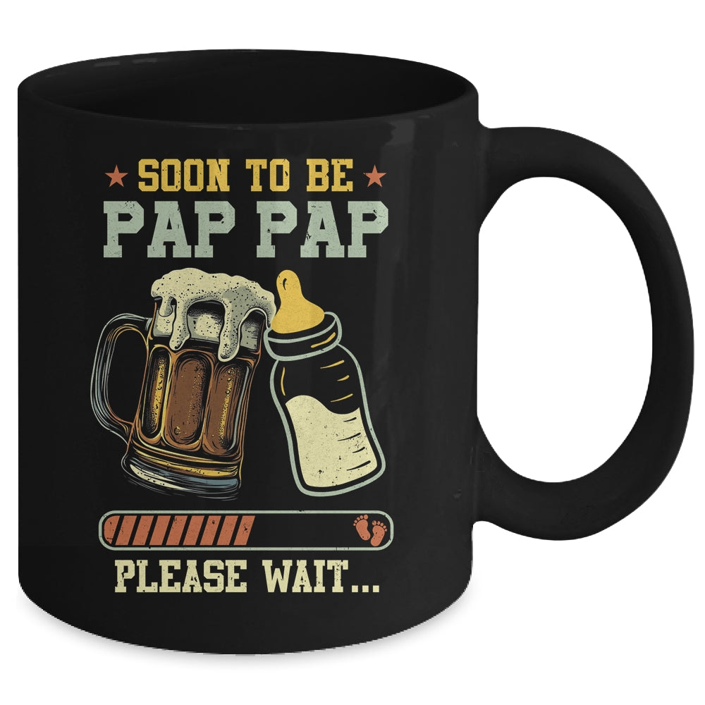 Soon To Be Pap Pap Est 2025 Pregnancy Announcement Loading Mug | siriusteestore