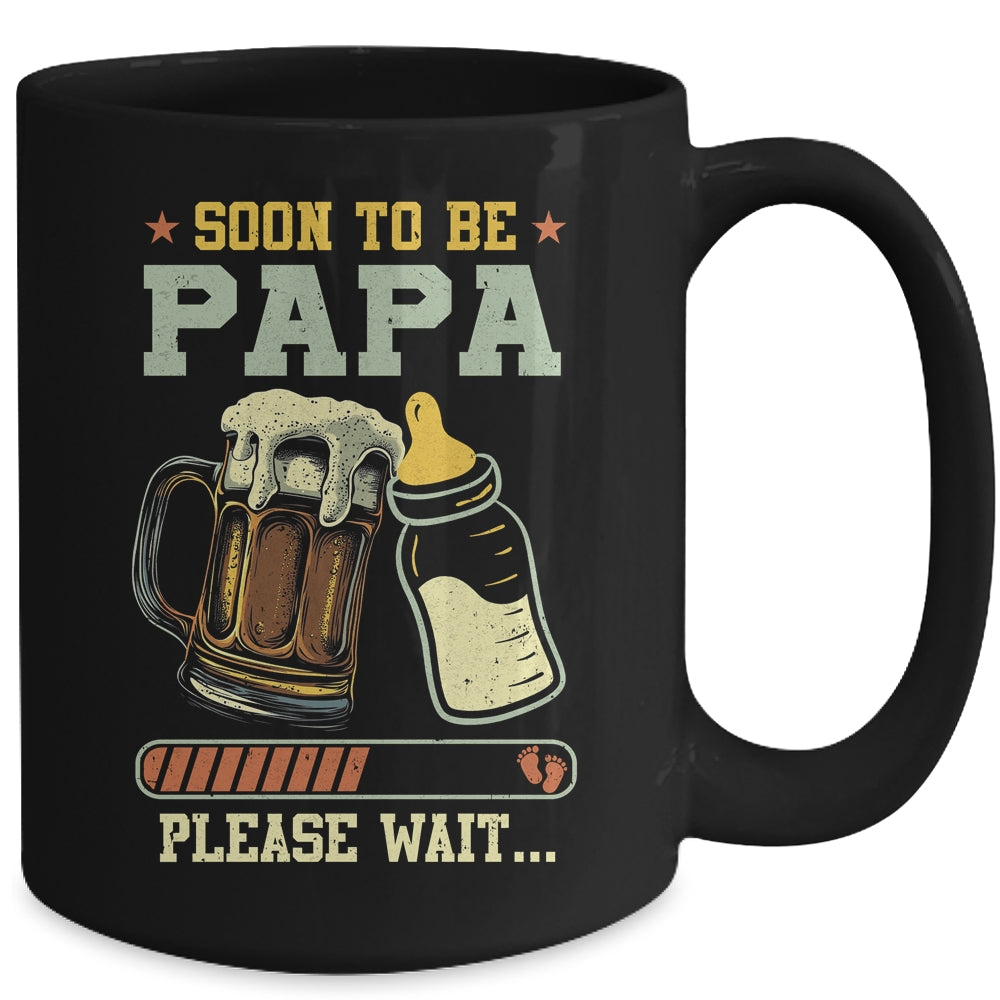 Soon To Be Papa Est 2025 Pregnancy Announcement Loading Mug | siriusteestore