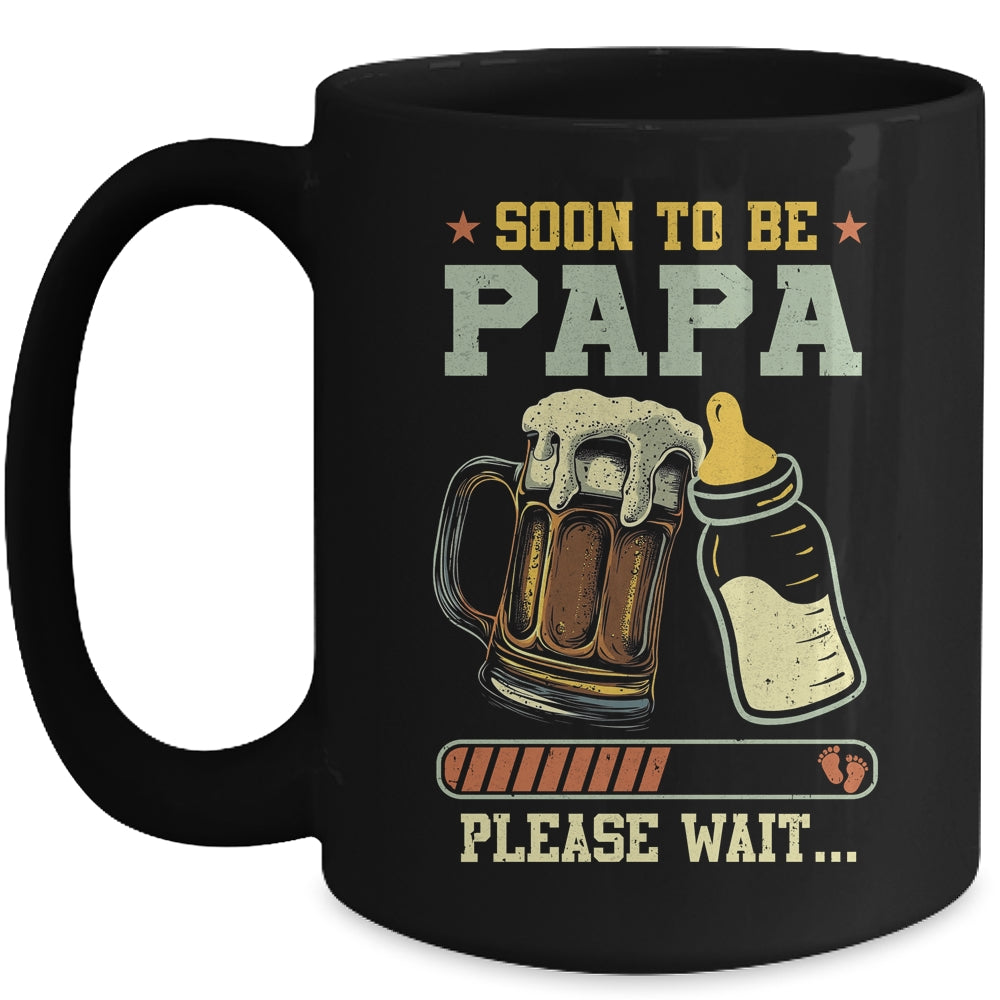 Soon To Be Papa Est 2025 Pregnancy Announcement Loading Mug | siriusteestore
