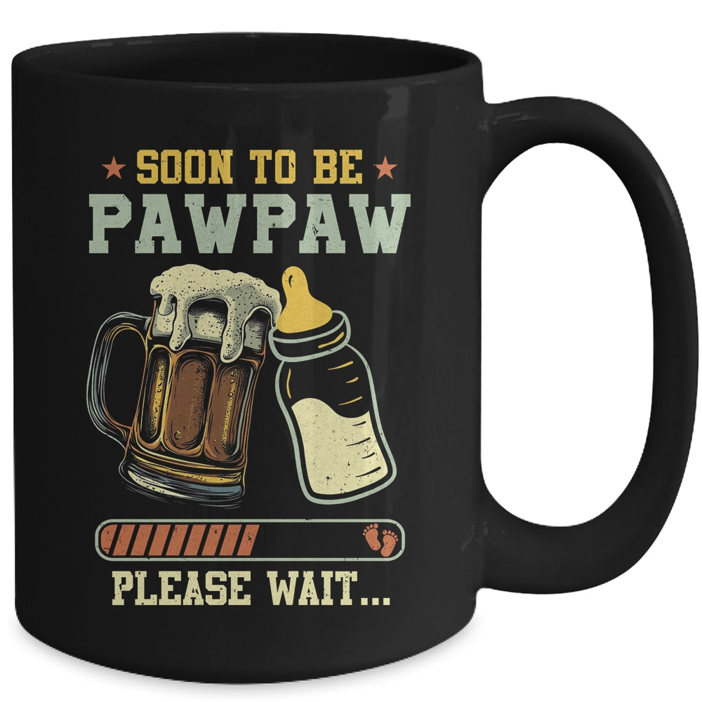 Soon To Be Pawpaw Est 2025 Pregnancy Announcement Loading Mug | siriusteestore