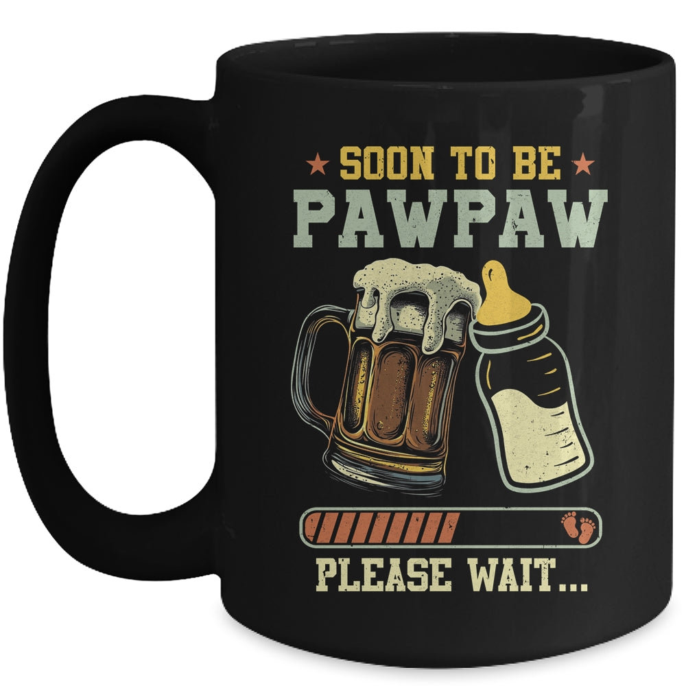 Soon To Be Pawpaw Est 2025 Pregnancy Announcement Loading Mug | siriusteestore