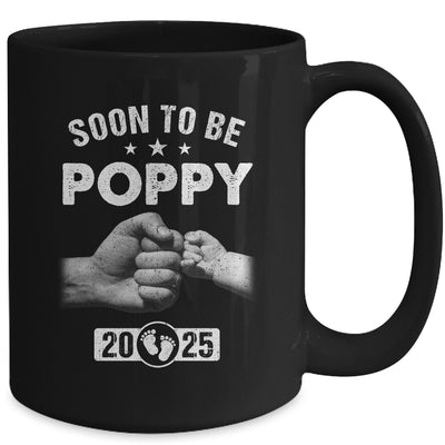 Soon To Be Poppy Est 2025 Fathers Day First Time New Poppy Mug | siriusteestore