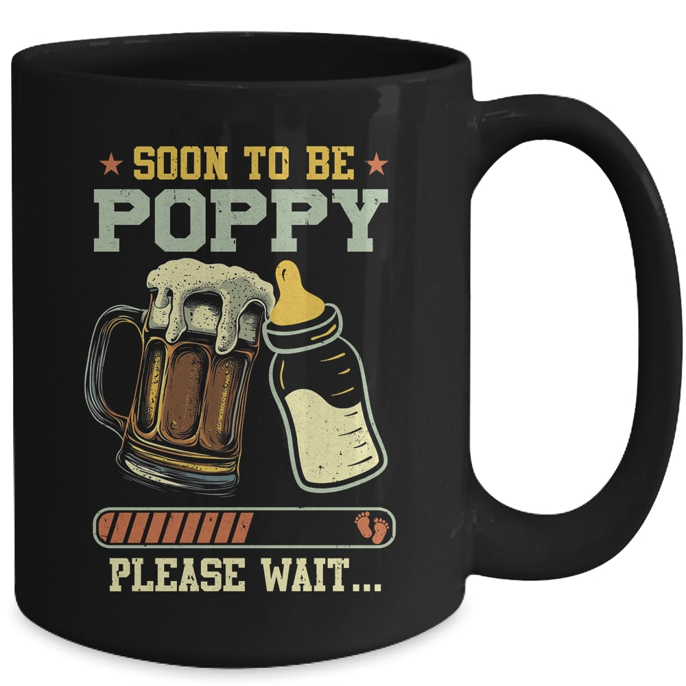 Soon To Be Poppy Est 2025 Pregnancy Announcement Loading Mug | siriusteestore