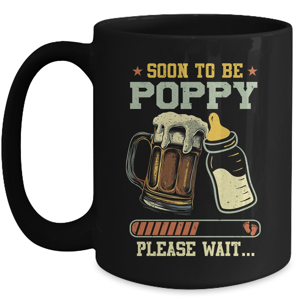 Soon To Be Poppy Est 2025 Pregnancy Announcement Loading Mug | siriusteestore