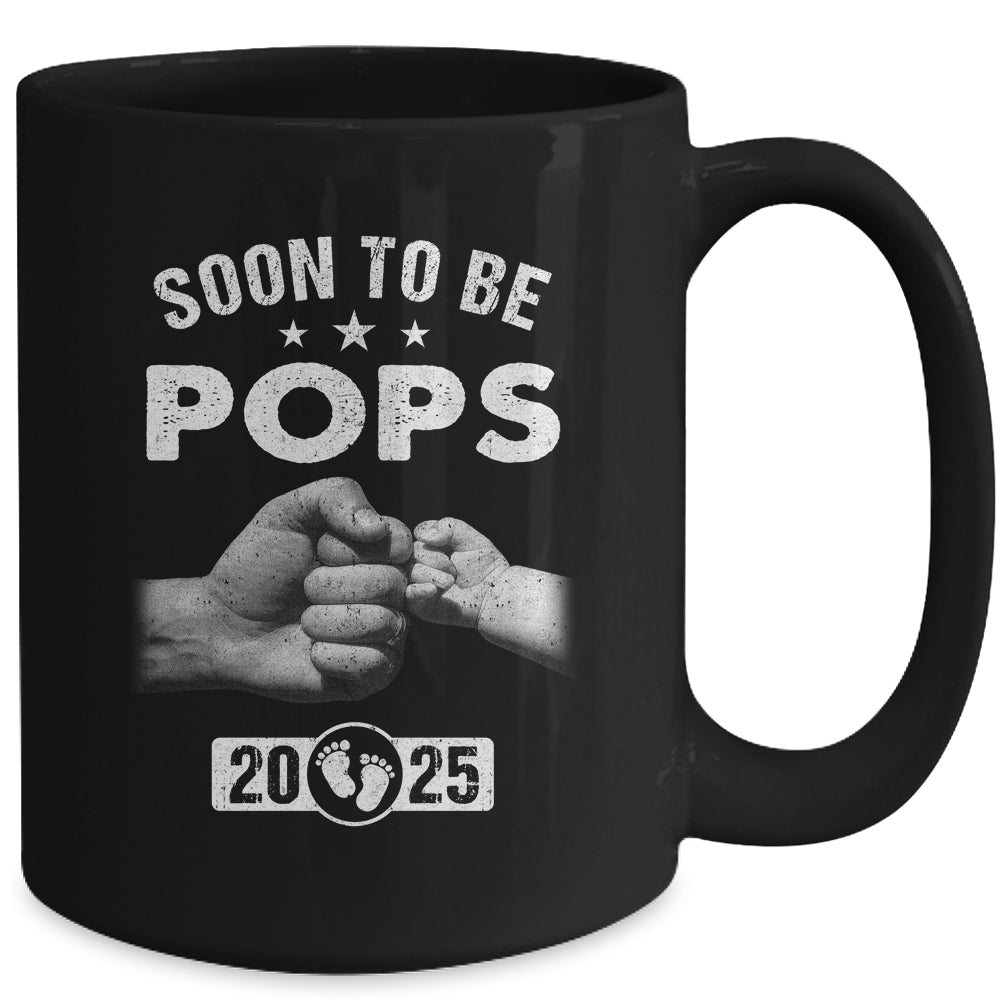 Soon To Be Pops Est 2025 Fathers Day First Time New Pops Mug | siriusteestore