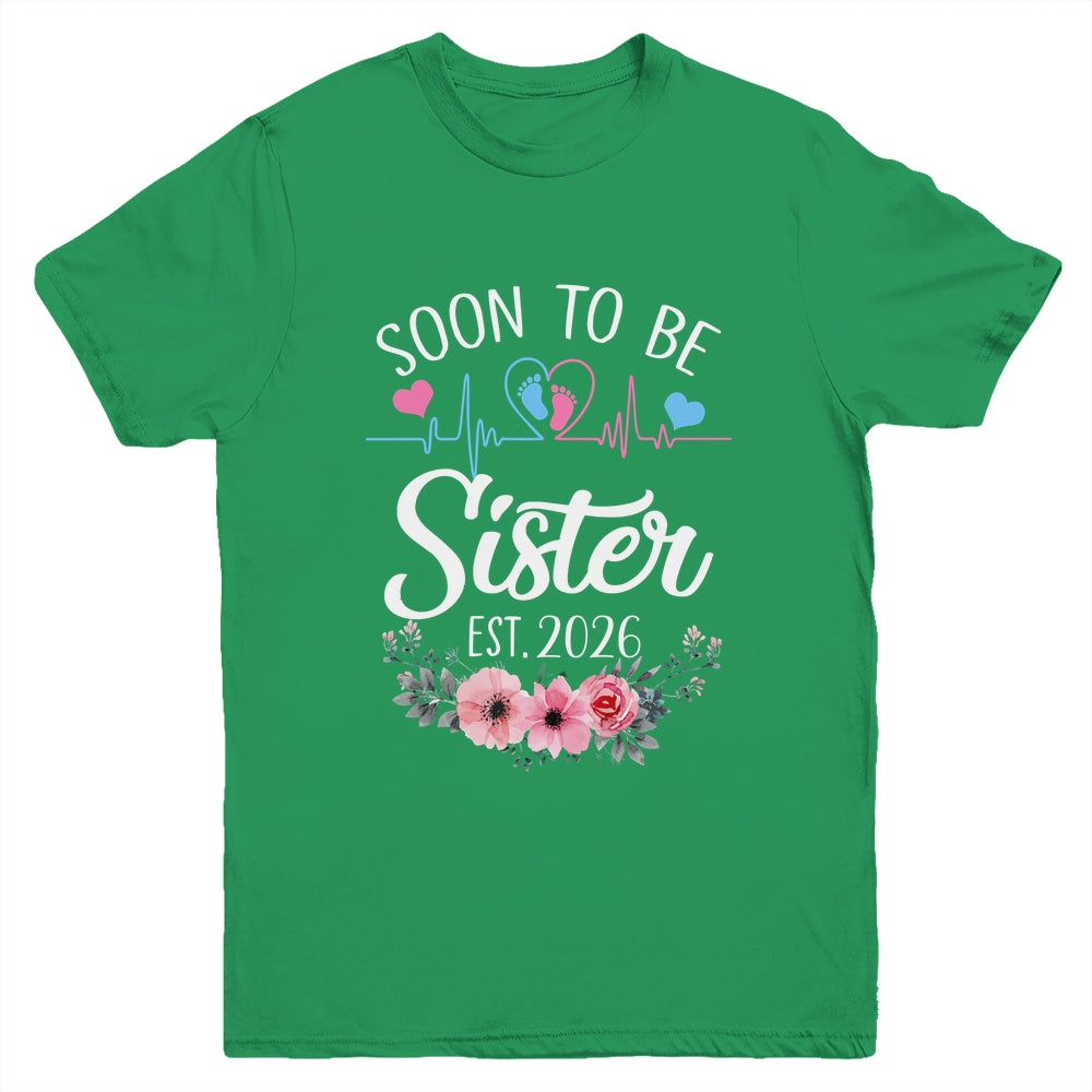 Soon To Be Sister 2026 First Time Pregnancy Announcement Youth Shirt | siriusteestore