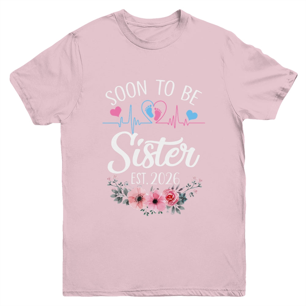 Soon To Be Sister 2026 First Time Pregnancy Announcement Youth Shirt | siriusteestore