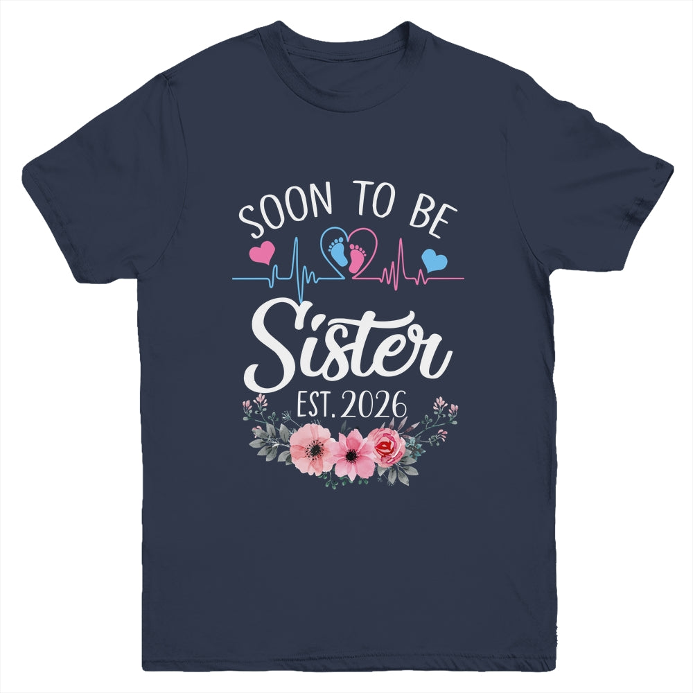 Soon To Be Sister 2026 First Time Pregnancy Announcement Youth Shirt | siriusteestore