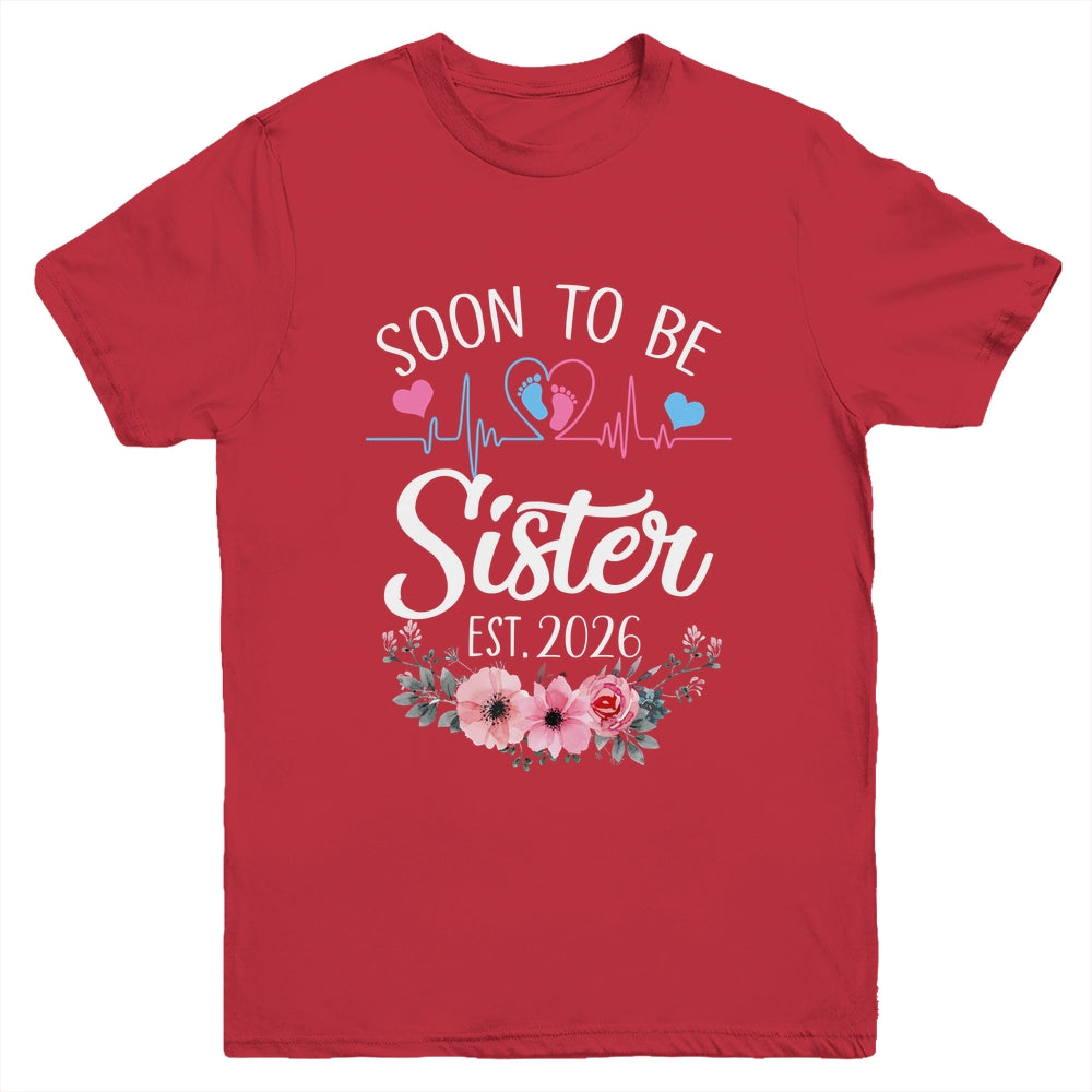 Soon To Be Sister 2026 First Time Pregnancy Announcement Youth Shirt | siriusteestore