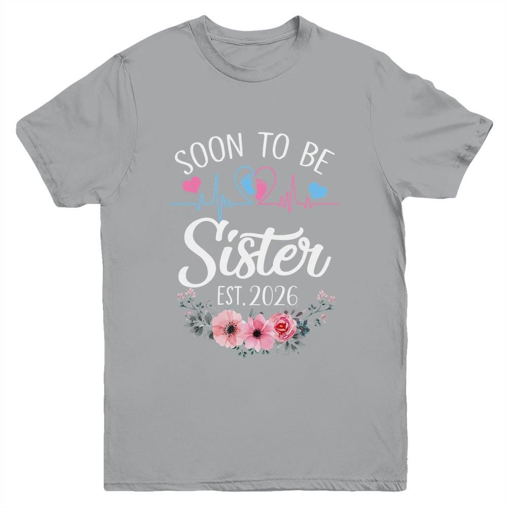 Soon To Be Sister 2026 First Time Pregnancy Announcement Youth Shirt | siriusteestore