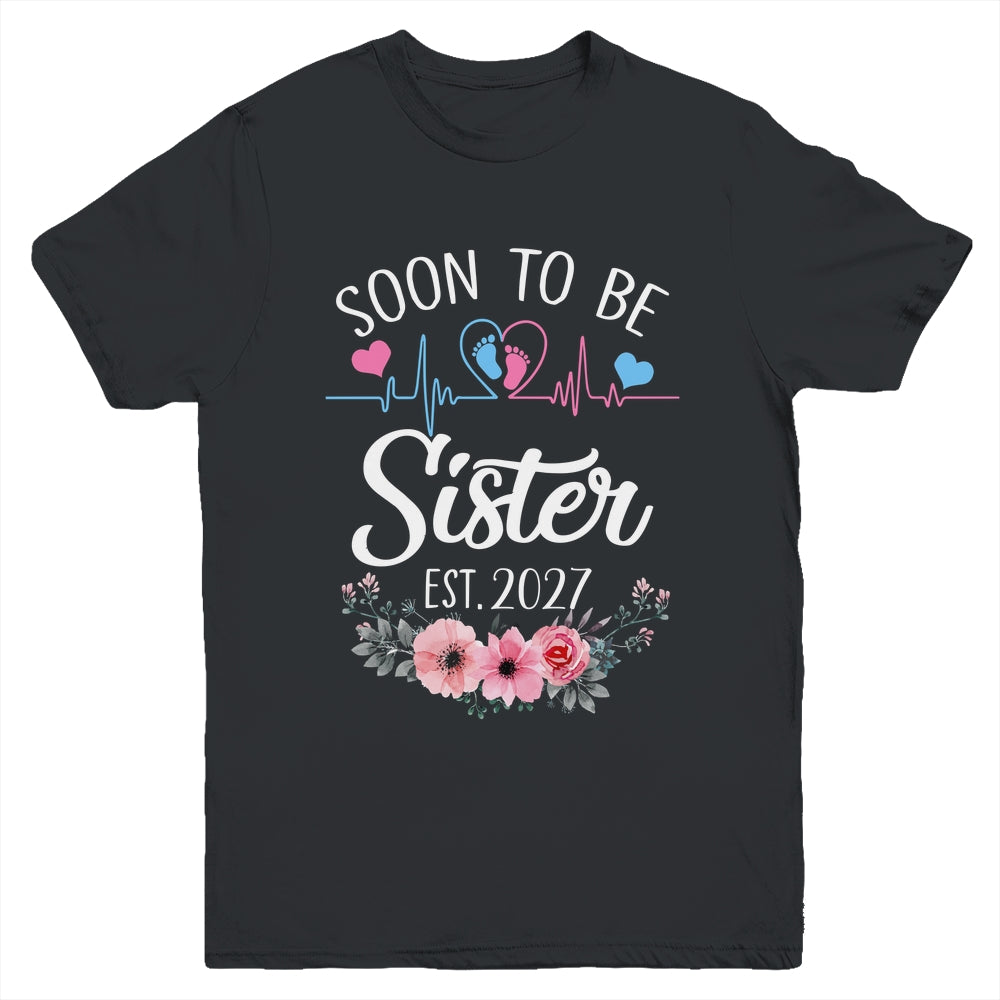 Soon To Be Sister 2027 First Time Pregnancy Announcement Youth Shirt | siriusteestore