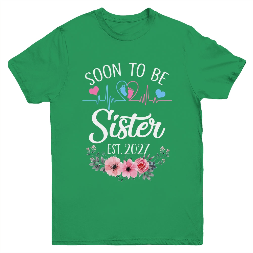 Soon To Be Sister 2027 First Time Pregnancy Announcement Youth Shirt | siriusteestore