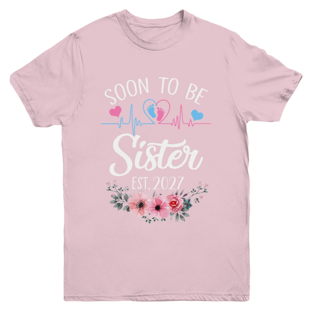 Soon To Be Sister 2027 First Time Pregnancy Announcement Youth Shirt | siriusteestore