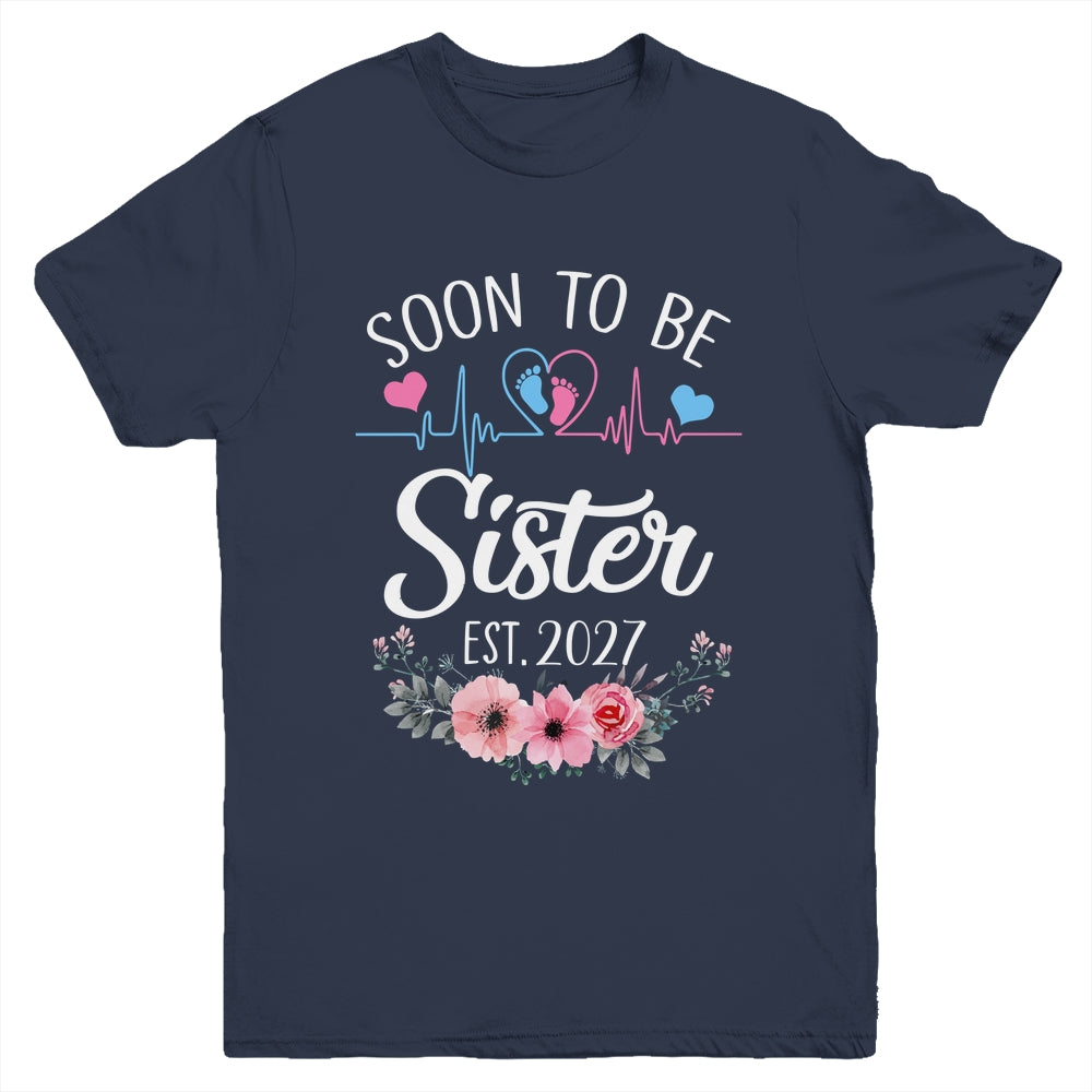 Soon To Be Sister 2027 First Time Pregnancy Announcement Youth Shirt | siriusteestore