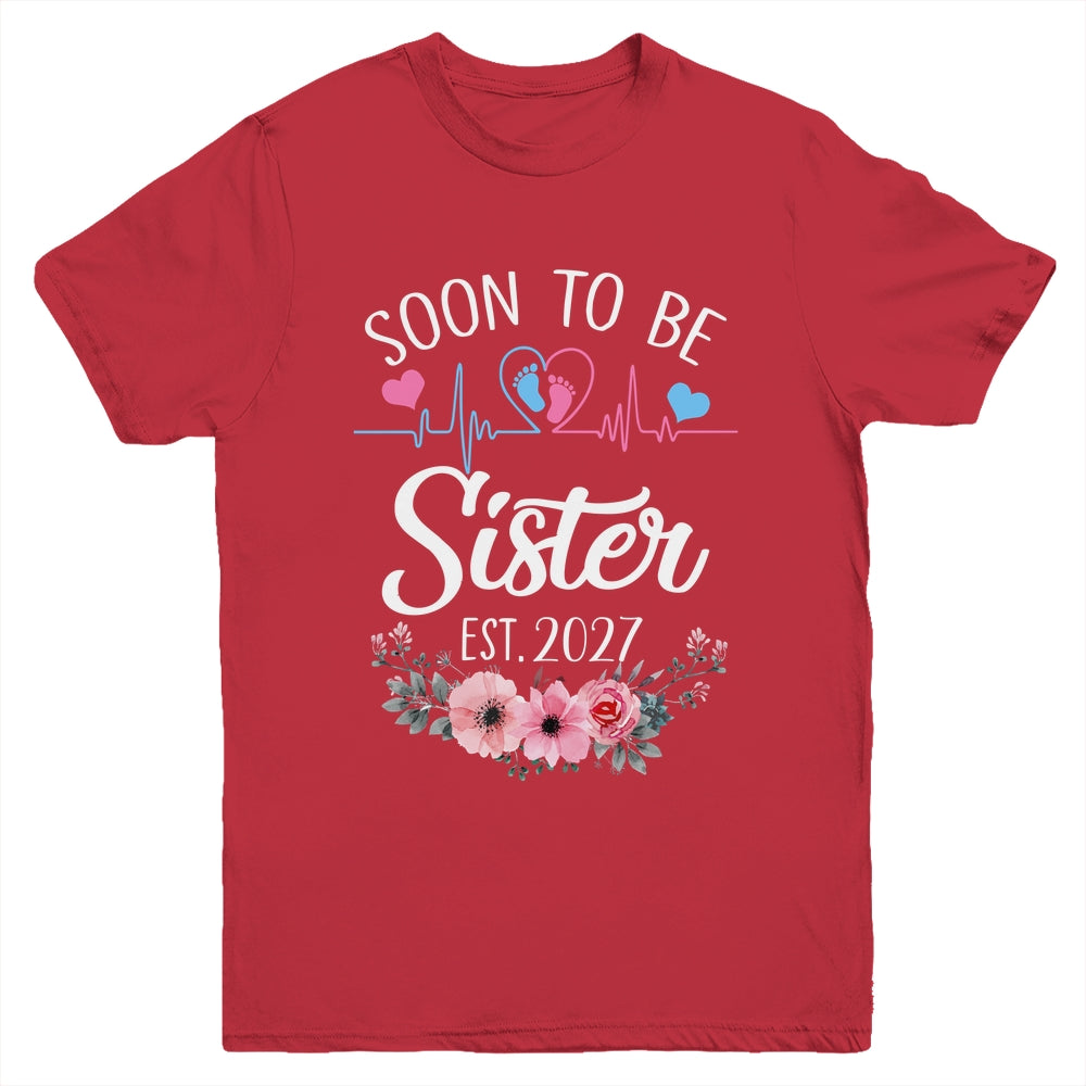 Soon To Be Sister 2027 First Time Pregnancy Announcement Youth Shirt | siriusteestore