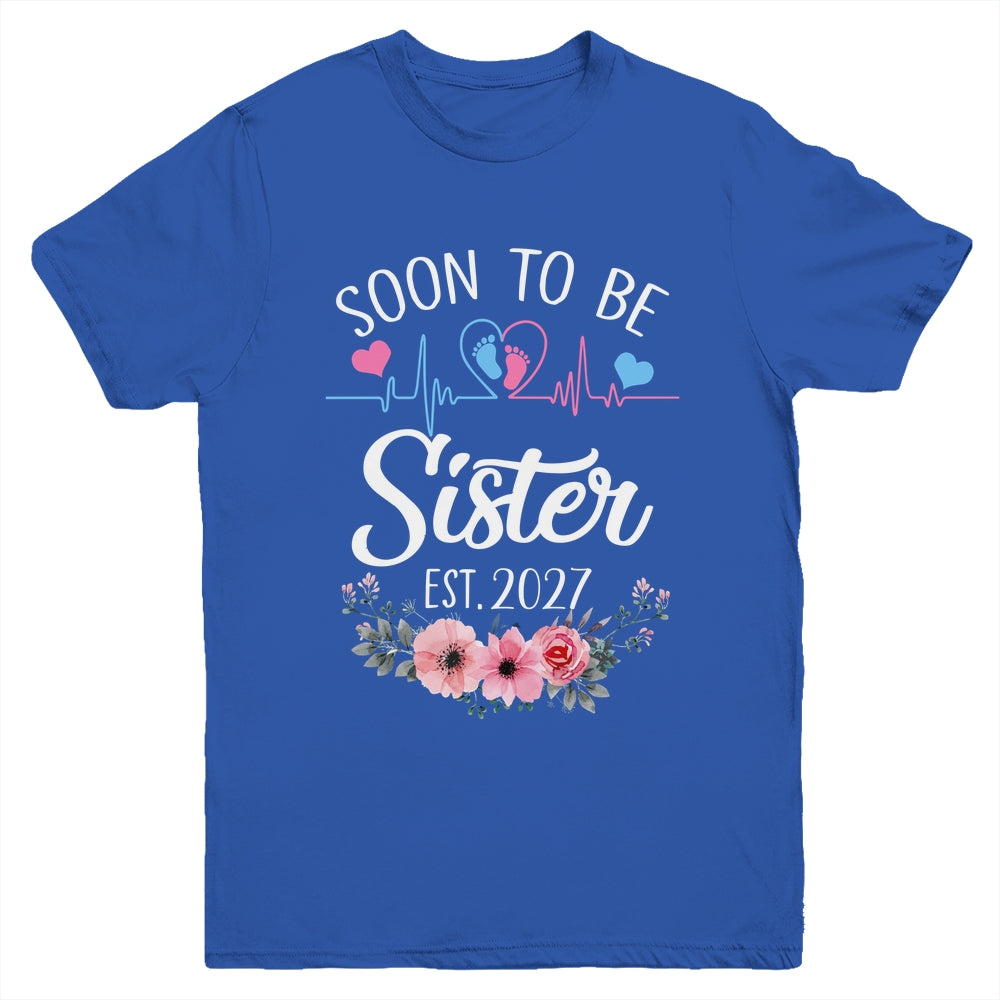 Soon To Be Sister 2027 First Time Pregnancy Announcement Youth Shirt | siriusteestore