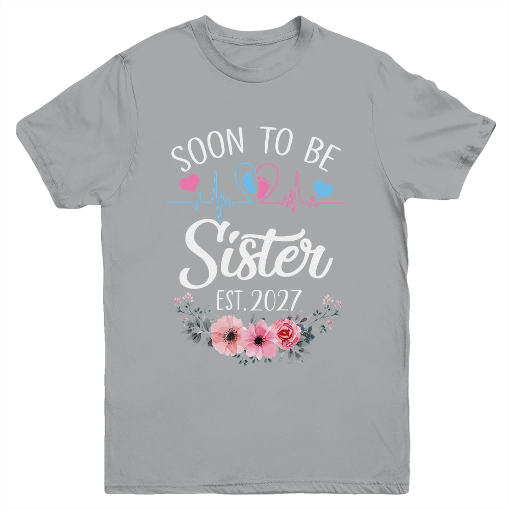 Soon To Be Sister 2027 First Time Pregnancy Announcement Youth Shirt | siriusteestore