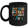 Soon To Be Sister Est 2025 Pregnancy Announcement Groovy Mug | siriusteestore