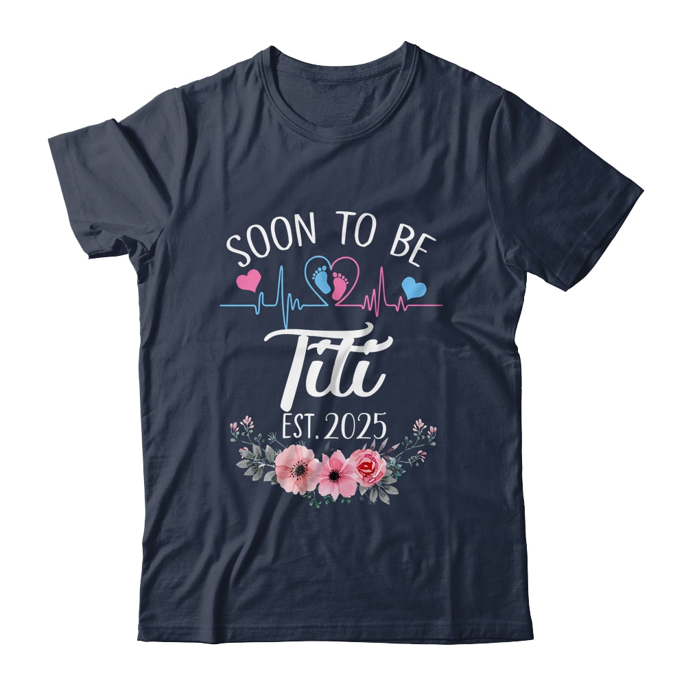 Soon To Be Titi 2025 First Time Pregnancy Announcement Shirt & Tank Top | siriusteestore